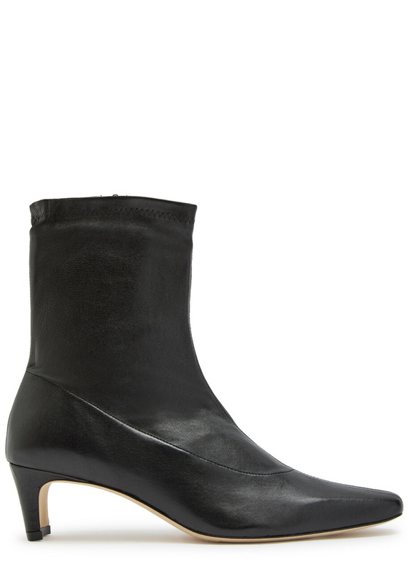 Photo: Staud Wally Leather Ankle Boots Black