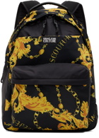 Versace Jeans Couture Black & Gold Chain Couture Backpack