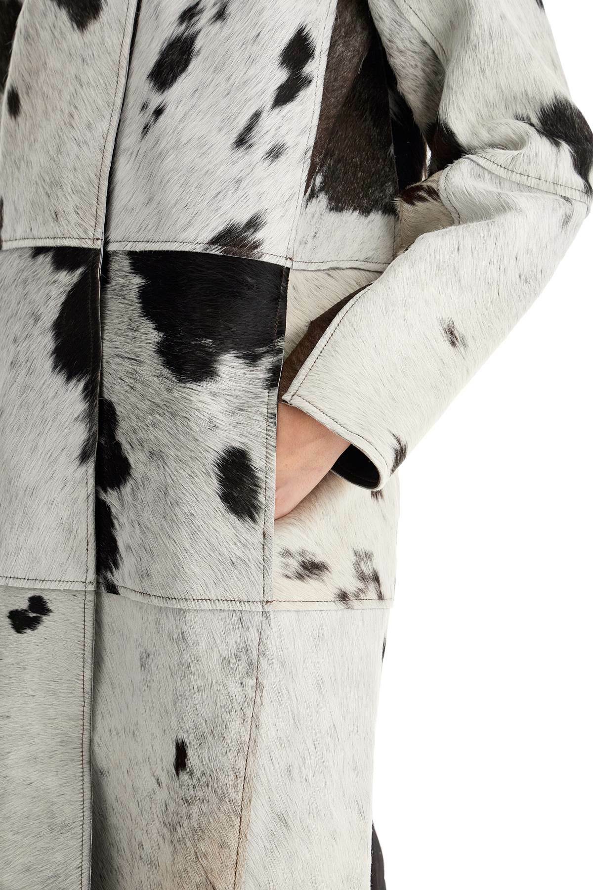 SAKS POTTS long gio coat in pony hair Brown
