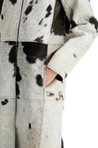 SAKS POTTS long gio coat in pony hair Brown