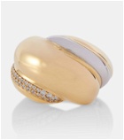 Saint Laurent Whirlwind crystal-embellished ring