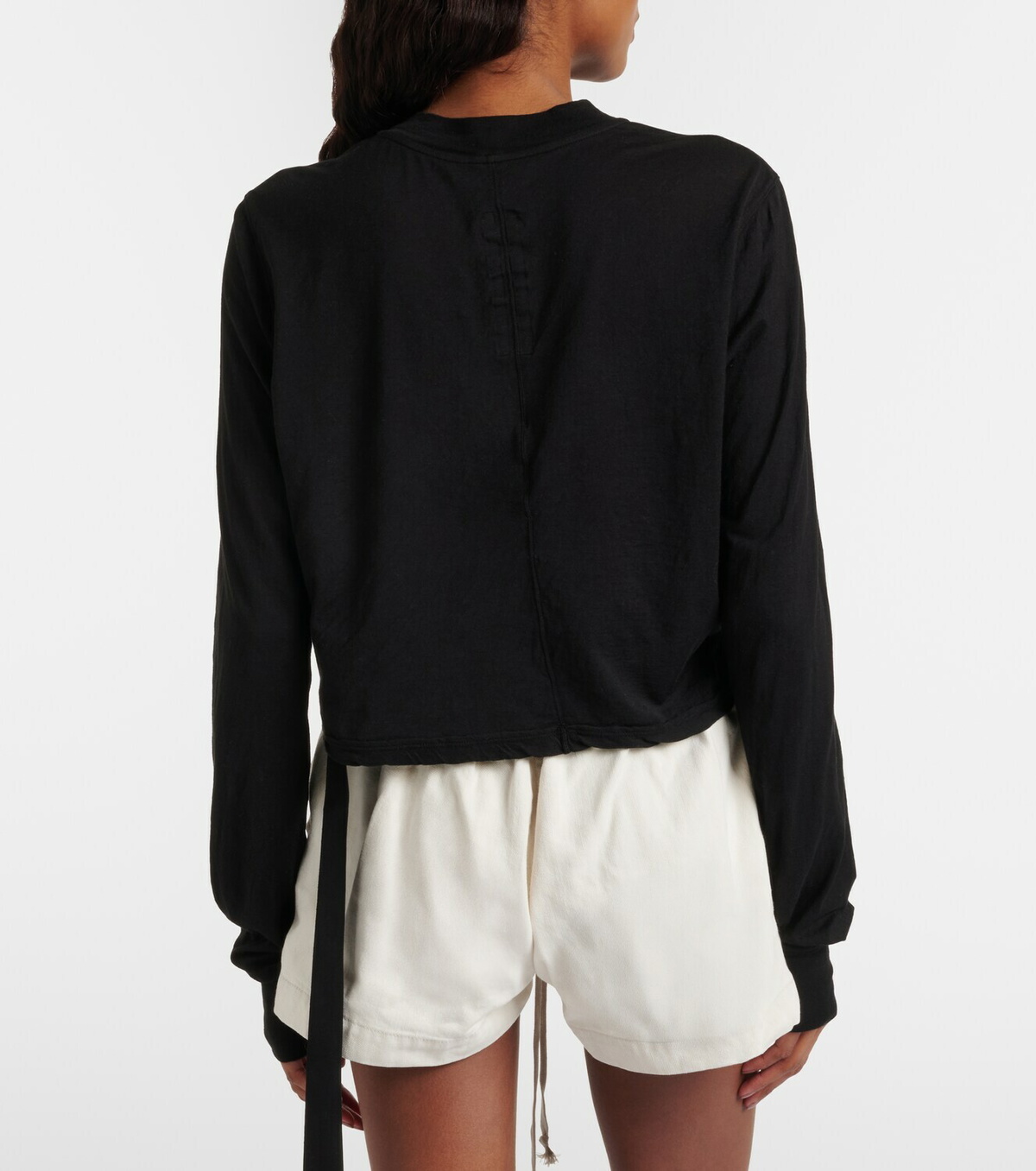 Rick Owens Belted cotton jersey T-shirt