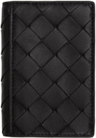 Bottega Veneta Black Intrecciato Bifold Card Holder