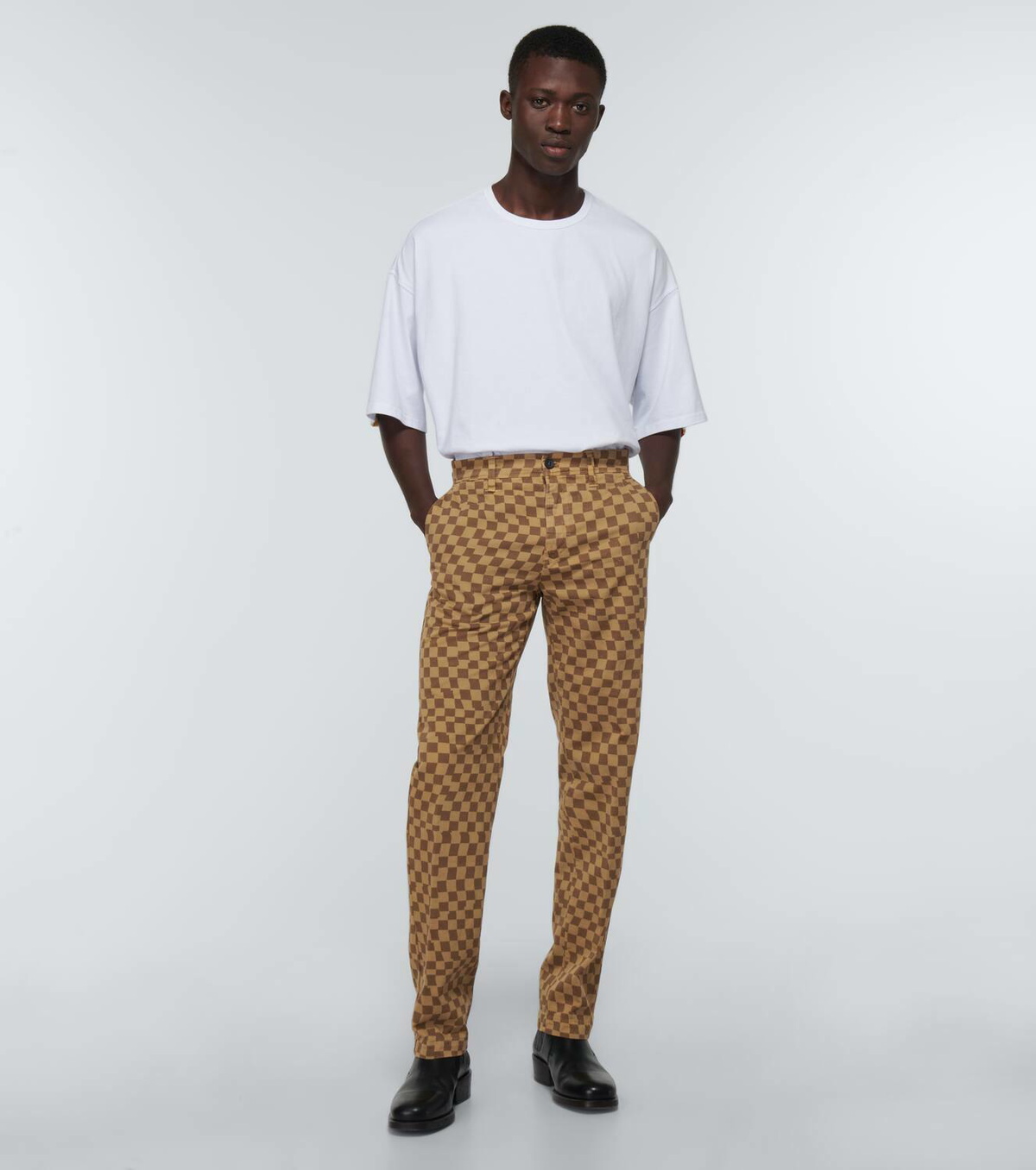 Incotex x Facetasm Checked straight cotton pants