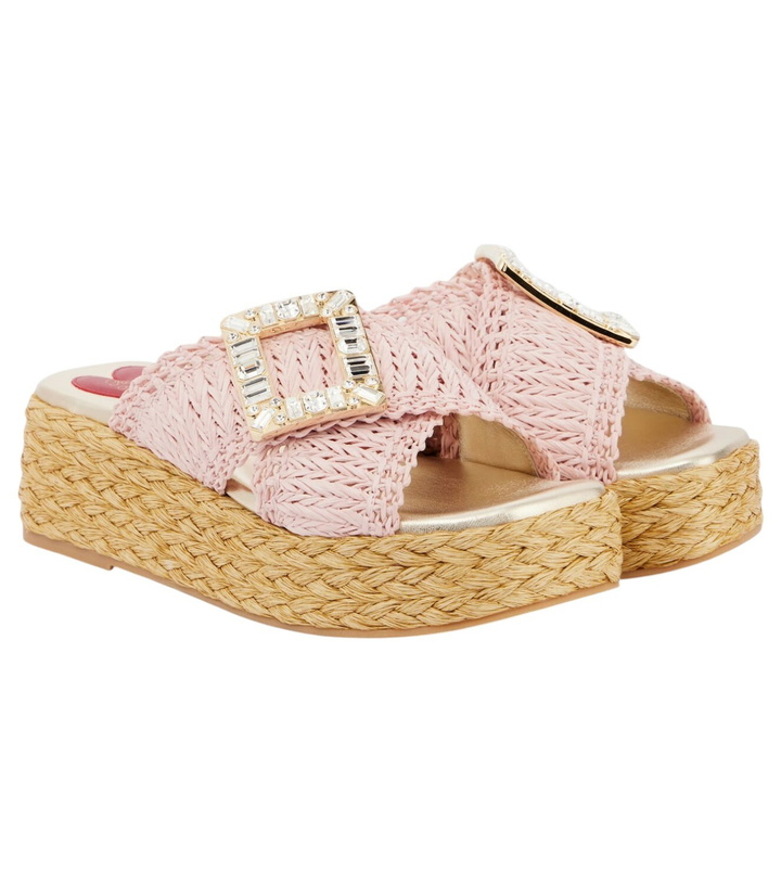 Photo: Roger Vivier Espa 60 embellished raffia espadrille sandals