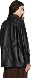 Arma Black Maeve Leather Field Jacket