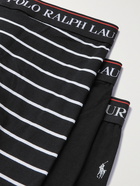 POLO RALPH LAUREN - Three-Pack Stretch-Cotton Boxer Briefs - Black