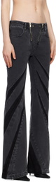 Dion Lee Black Striped Jeans