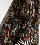 Khaite Edgar floral silk tulle maxi dress