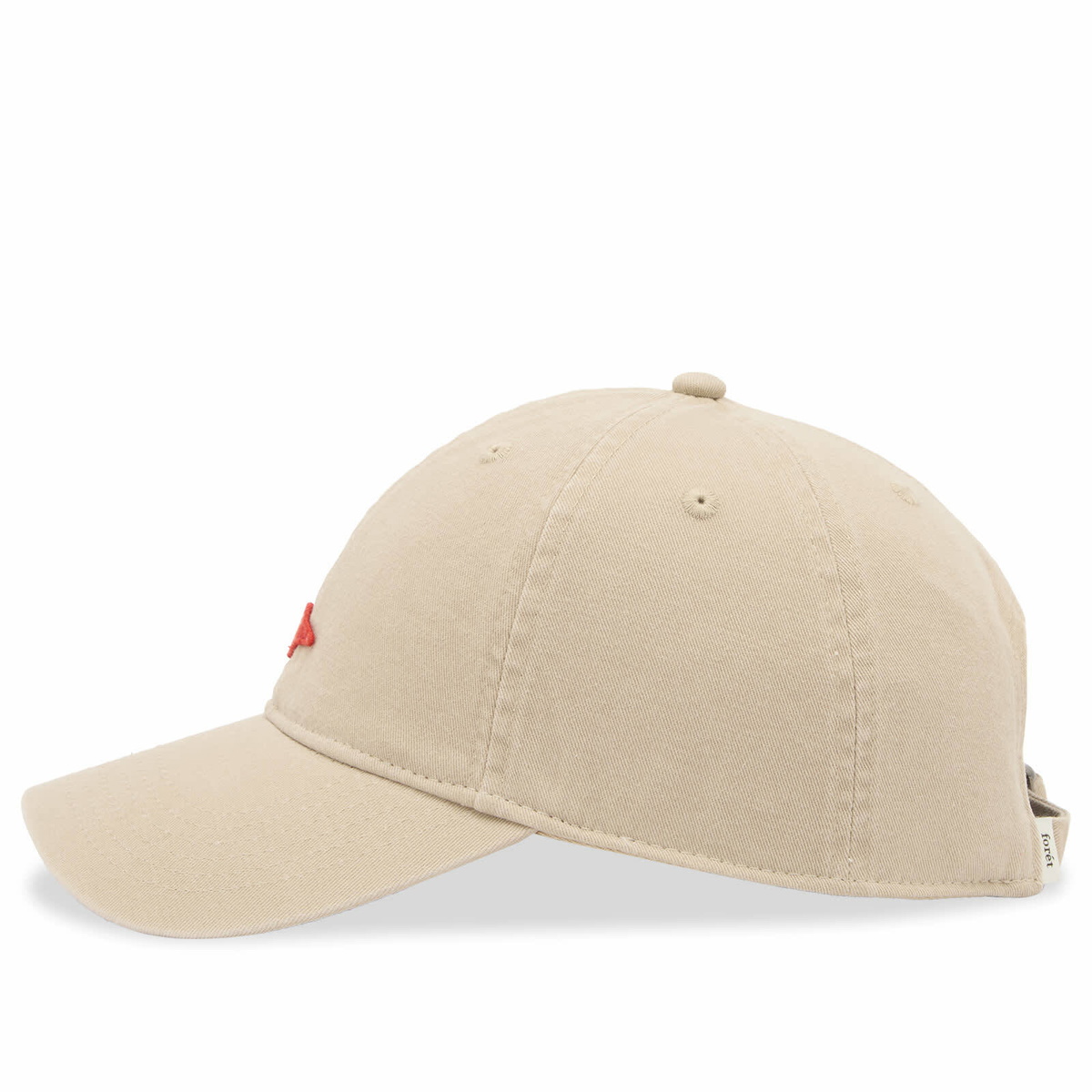 Foret Men's Flag Washed Cap in Khaki 