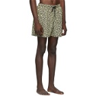 Solid and Striped Beige and Black Leopard The Classic Swim Shorts