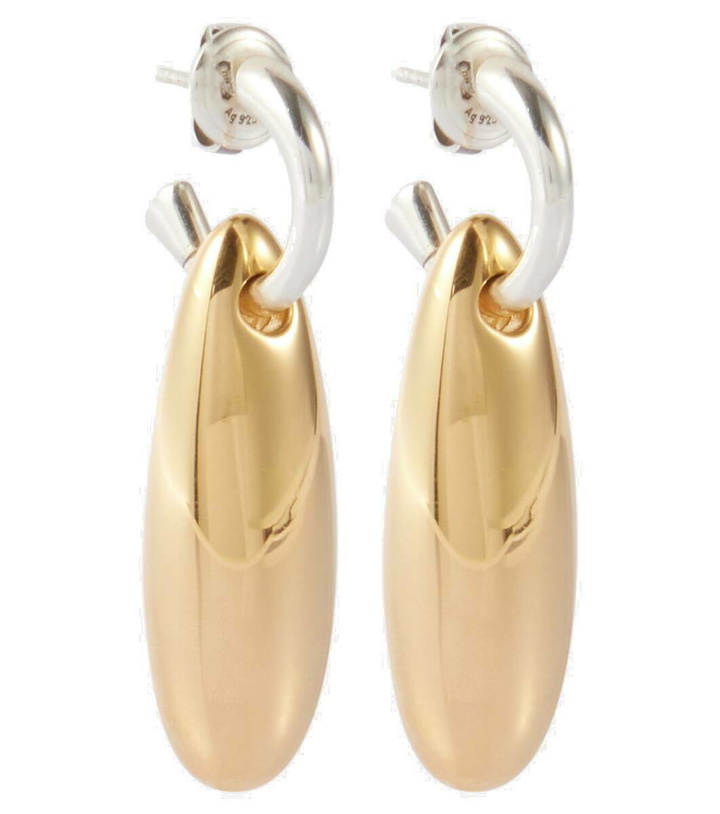 Photo: Bottega Veneta Ellipse Small gold-plated sterling silver earrings