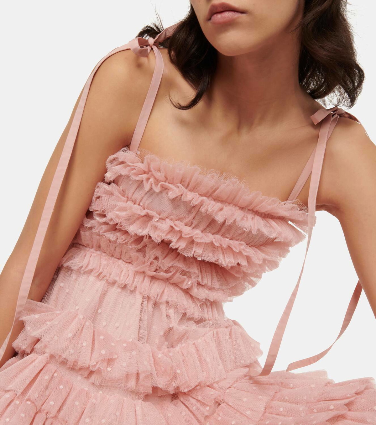 REDValentino Point d'esprit tulle minidress