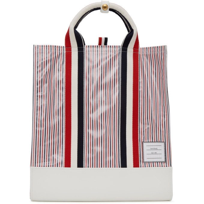 Photo: Thom Browne Multicolor Striped Tote