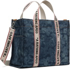 BAPE Blue Solid Camo Denim 2Way Tote
