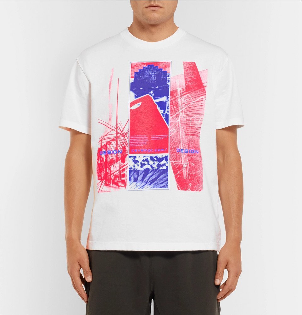 Cav Empt Printed Cotton Jersey T Shirt Men White