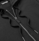 TOM FORD - Cotton, Silk and Cashmere-Blend Zip-Up Hoodie - Men - Black