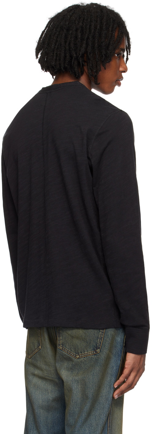 rag & bone Black Classic Flame Henley