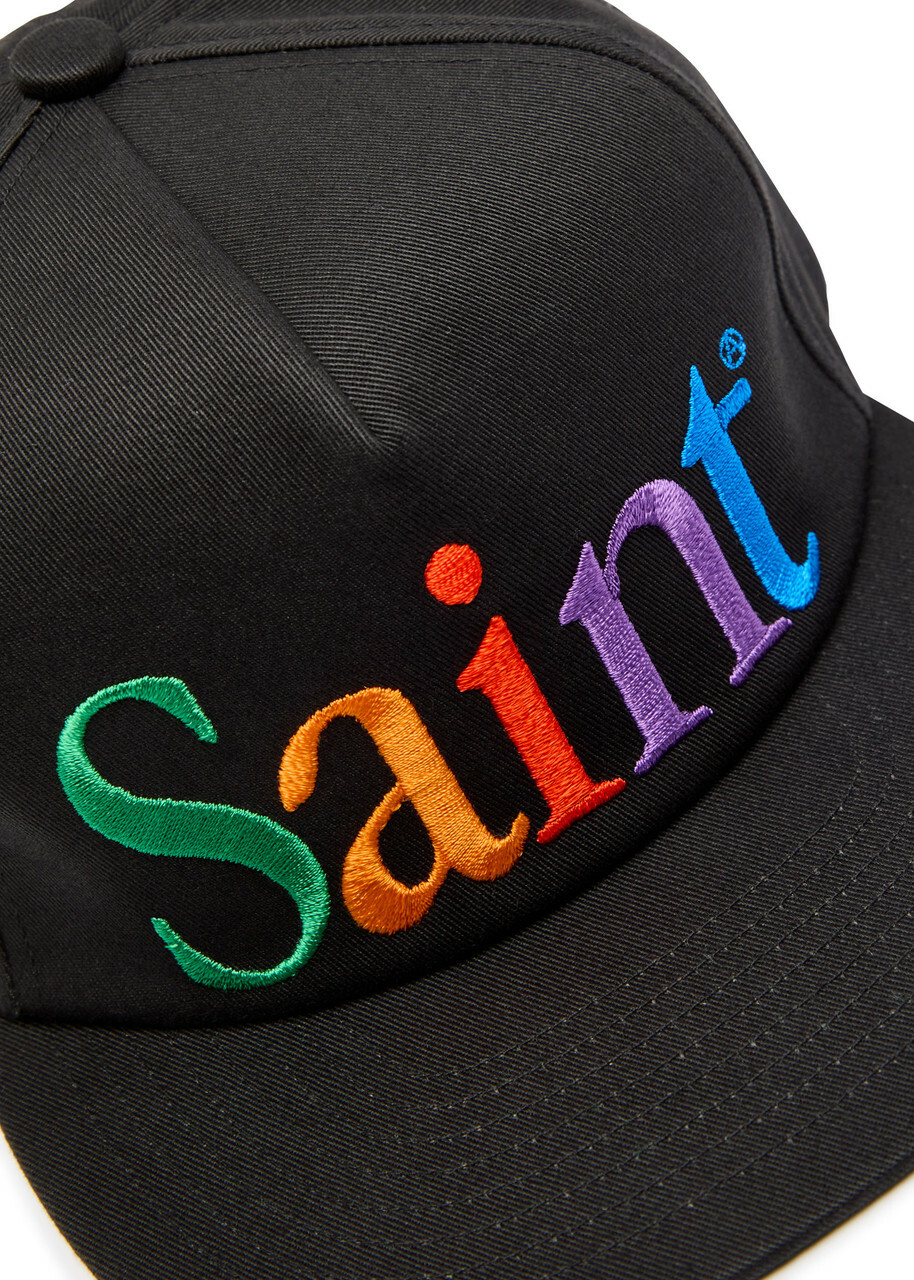 Saint Mxxxxxx Logo-embroidered Cotton cap - Black - One Size