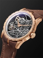 Roger Dubuis - Excalibur Spider Automatic 42mm 18-Karat Pink Gold and Leather Watch, Ref. No. DBEX0727