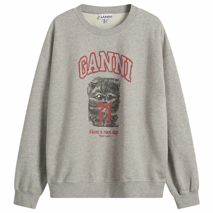 Photo: GANNI Women's Isoli Crewneck Sweatshirt in Paloma