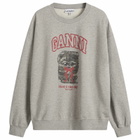GANNI Women's Isoli Crewneck Sweatshirt in Paloma