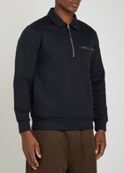 Moncler Patch Pocket Cotton-blend Sweatshirt Navy