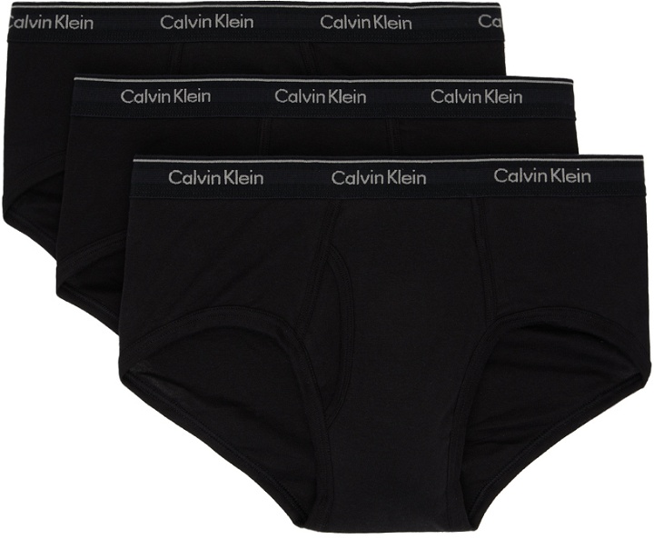 Photo: Calvin Klein Underwear Three-Pack Black Classics Briefs