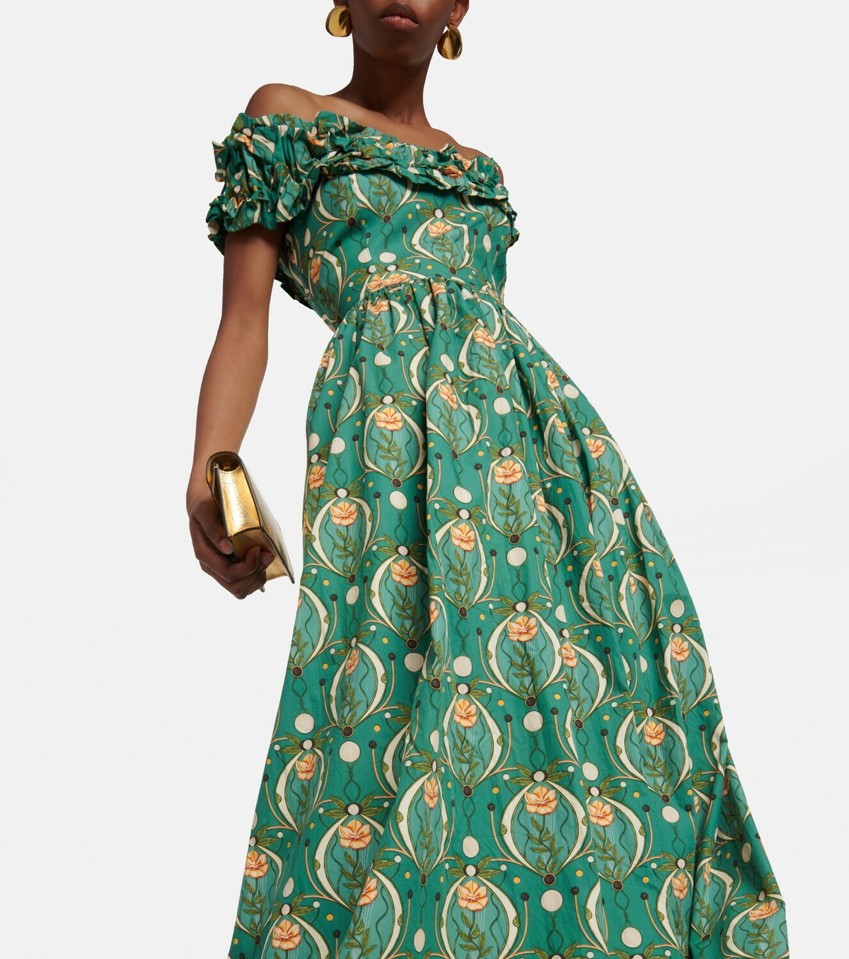chinese dress ladies Agua by Agua Bendita Bisuteria Linen & Silk-Blend Maxi Dress