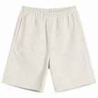 Men's AAPE Now Solid Sweat Shorts in Heather White