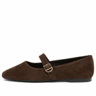 Vagabond Shoemakers Women's Jolin Strap Ballet Shoe in Coffee