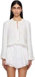 SEA NY White Elke Blouse