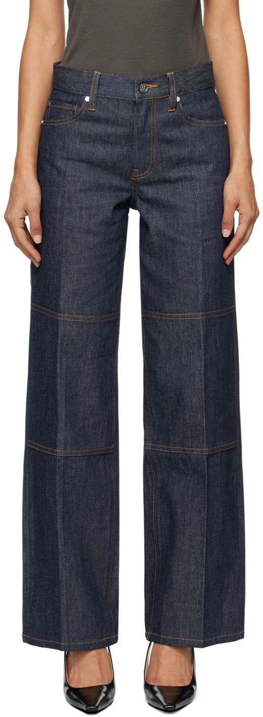 Helmut Lang Indigo Zip Carpenter Jeans