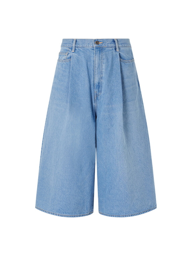Photo: KAPITAL - Wide-Leg Pleated Denim Shorts - Blue