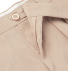 Brunello Cucinelli - Pleated Linen Shorts - Neutrals