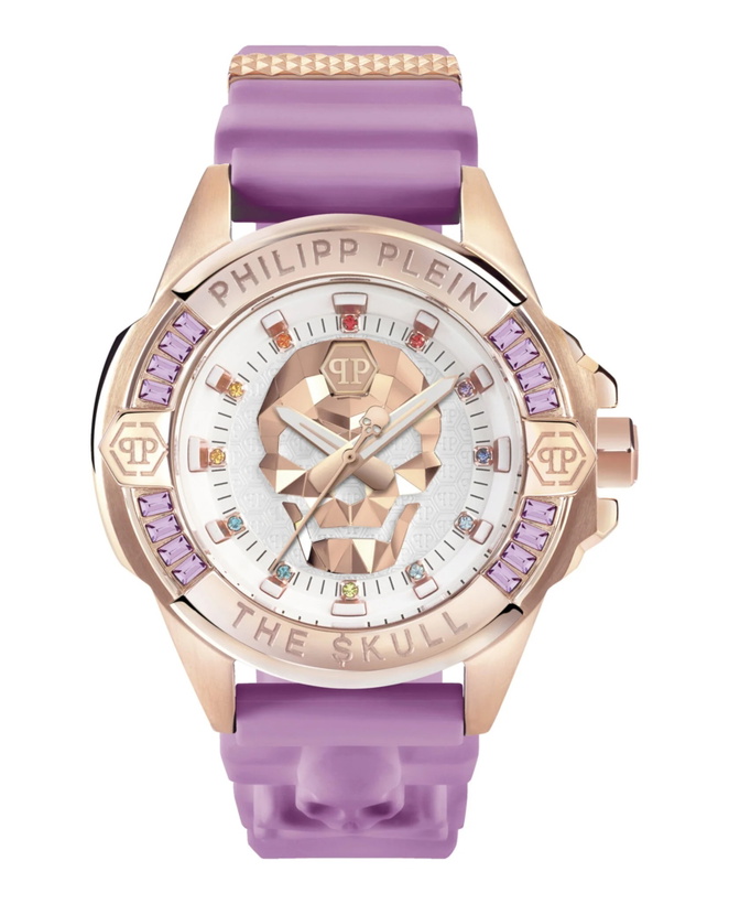 Photo: Philipp Plein The Skull Quartz Crystal Silver Dial Unisex Watch PWNAA0222