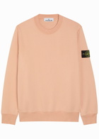 Stone Island Logo Cotton Sweatshirt Pink
