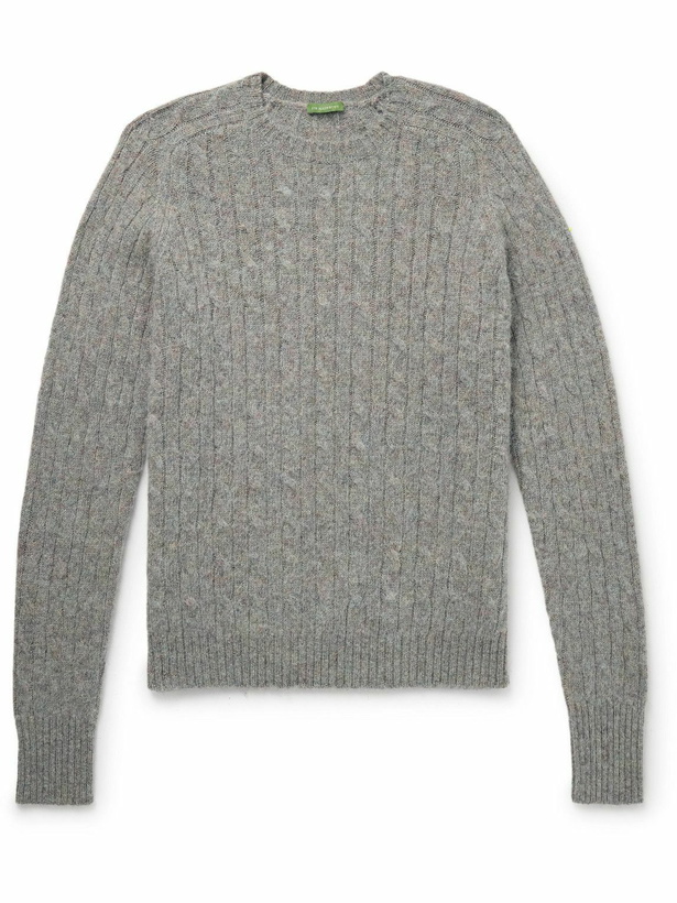 Photo: Sid Mashburn - Cable-Knit Wool Sweater - Gray