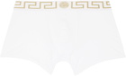Versace Underwear White Greca Border Boxer Briefs