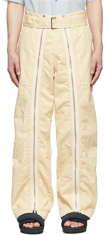 Photo: Dries Van Noten Beige Cotton Trousers