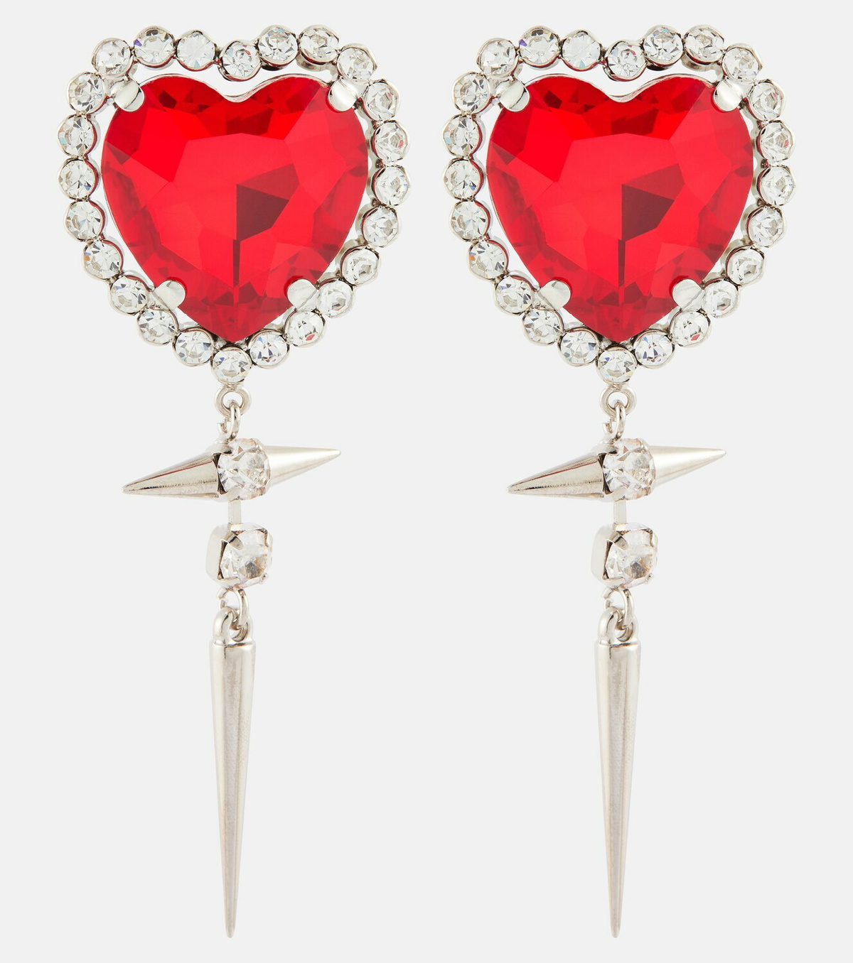 Alessandra Rich Embellished heart earrings Alessandra Rich