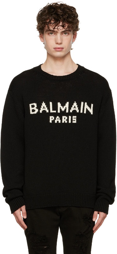 Photo: Balmain Black Wool Sweater