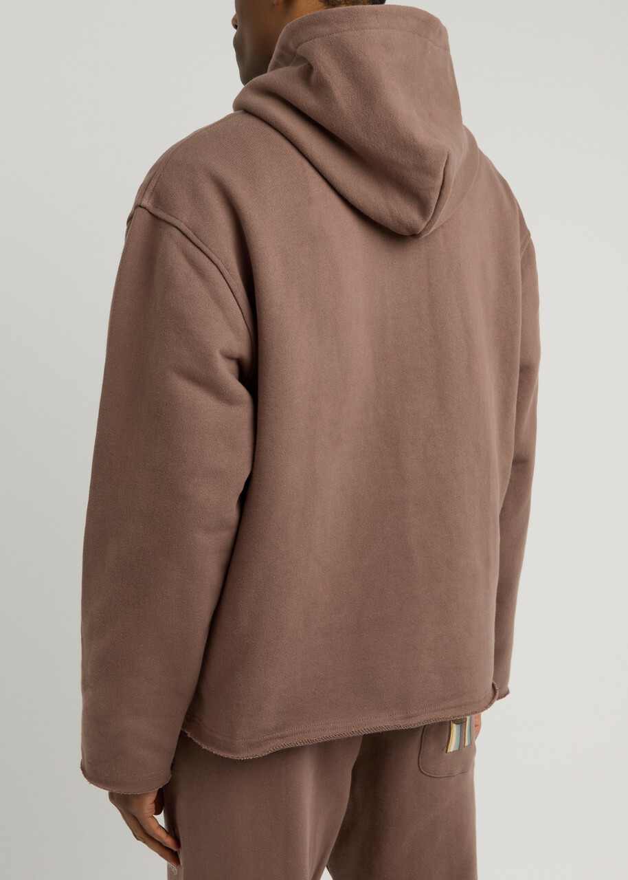 Honor The Gift Studio Hooded Cotton Sweatshirt Brown