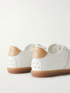 Tod's - Suede-Trimmed Leather Sneakers - White