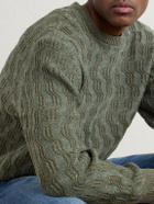Aimé Leon Dore - Cable-Knit Cotton-Blend Sweater - Green