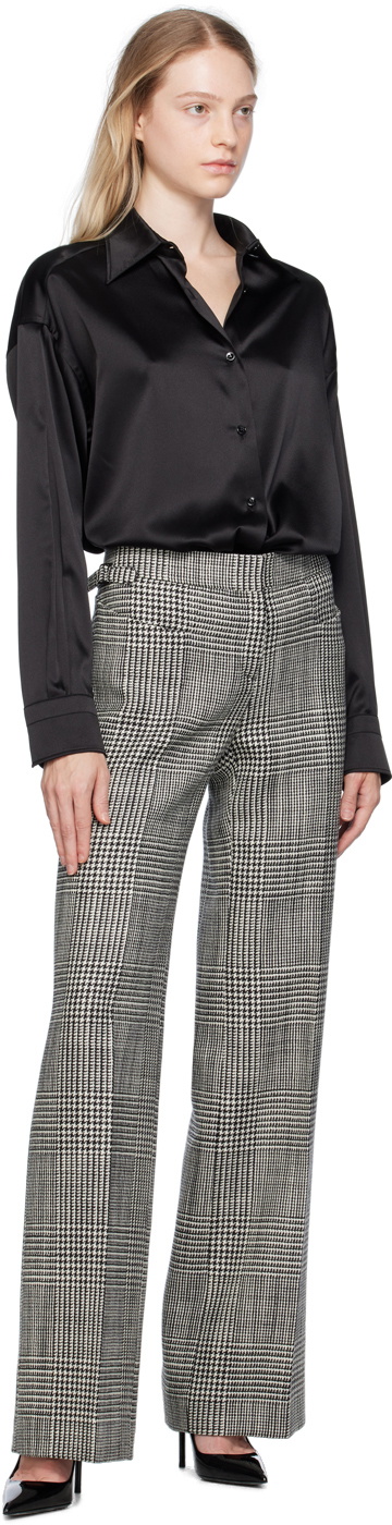 TOM FORD Black & White Wide-Leg Trousers TOM FORD