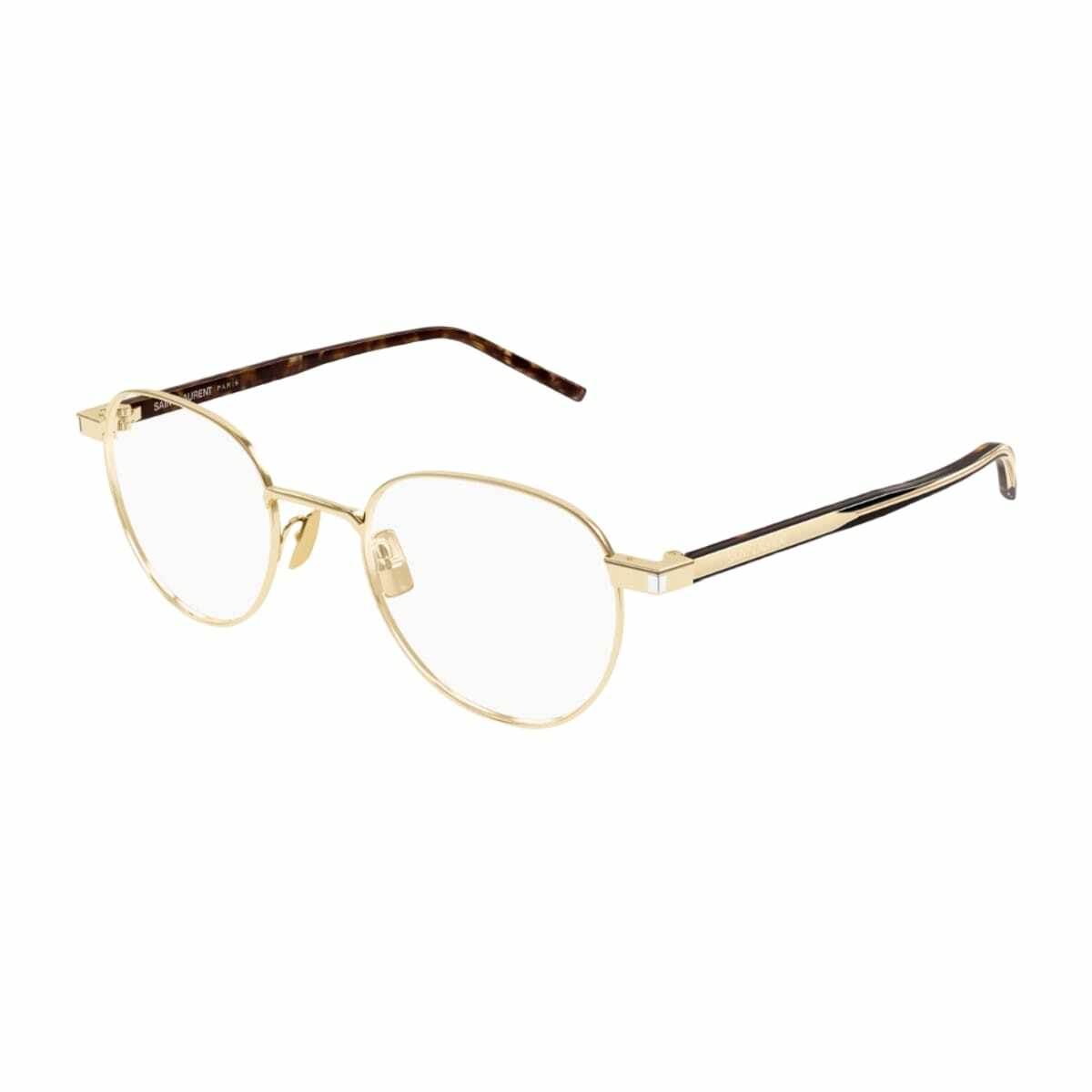 Saint Laurent Eyewear Saint Laurent Sl 781 Linea Corner Angle 002 Gold Crystal Havana Glasses