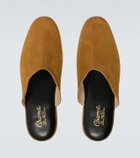 Charvet Leather-lined suede slippers