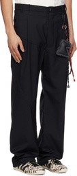 Song for the Mute Black Slash Loose Pleated Trousers