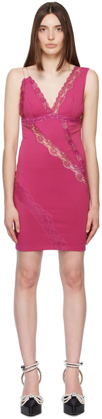 Photo: VAILLANT Pink Lace Trim Minidress